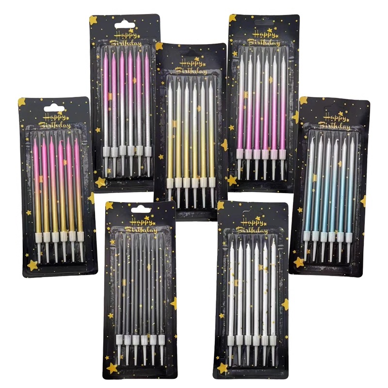 Wedding Cake Supply - 30/50 ボックスグラデーションカラー誕生日キャンドルケーキベーキングデコレーション結婚記念日パーティー用品卸売