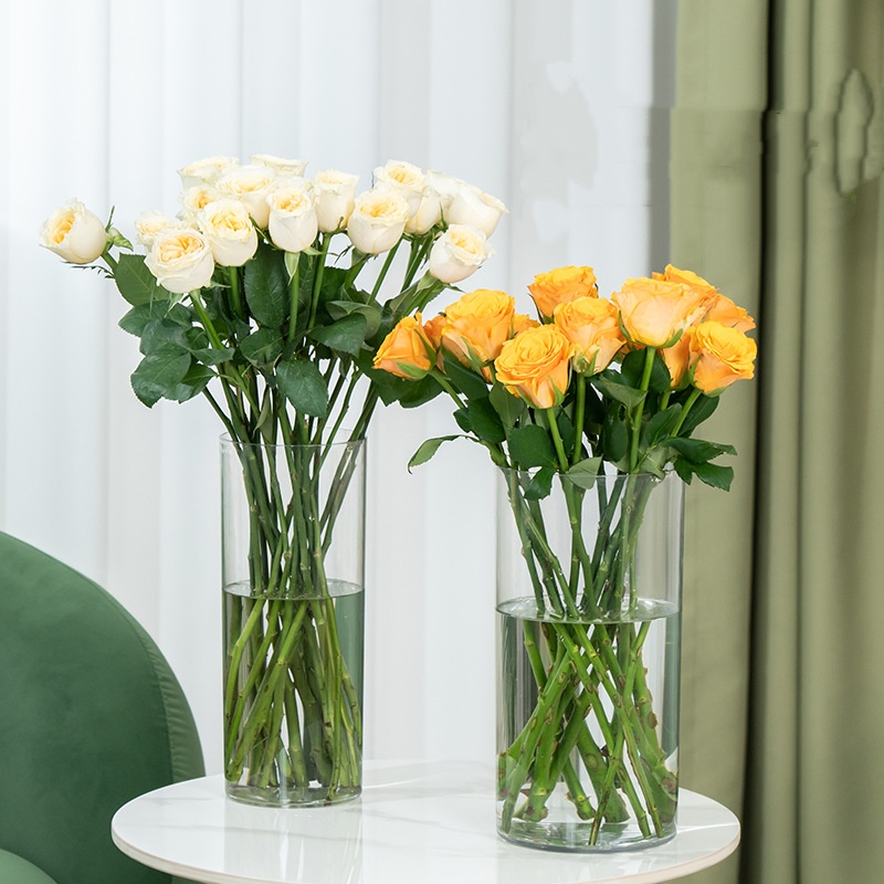 Centerpiece Vase Tall - 新しいアクリル製透明円柱型フラワーベース、背の高い大型プラスチック製花瓶、結婚式のセンターピース、水耕栽培装飾、キャンドルホルダー