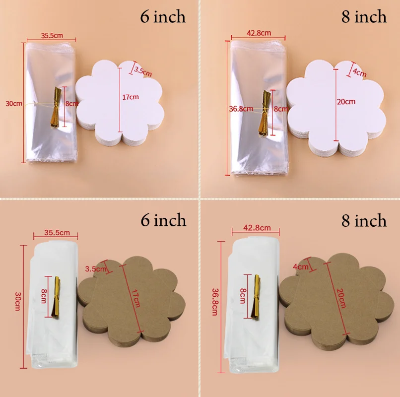 10 個 6/8 インチシフォンケーキ包装透明なプラスチック - Wedding Supply Shops のレビューと価格