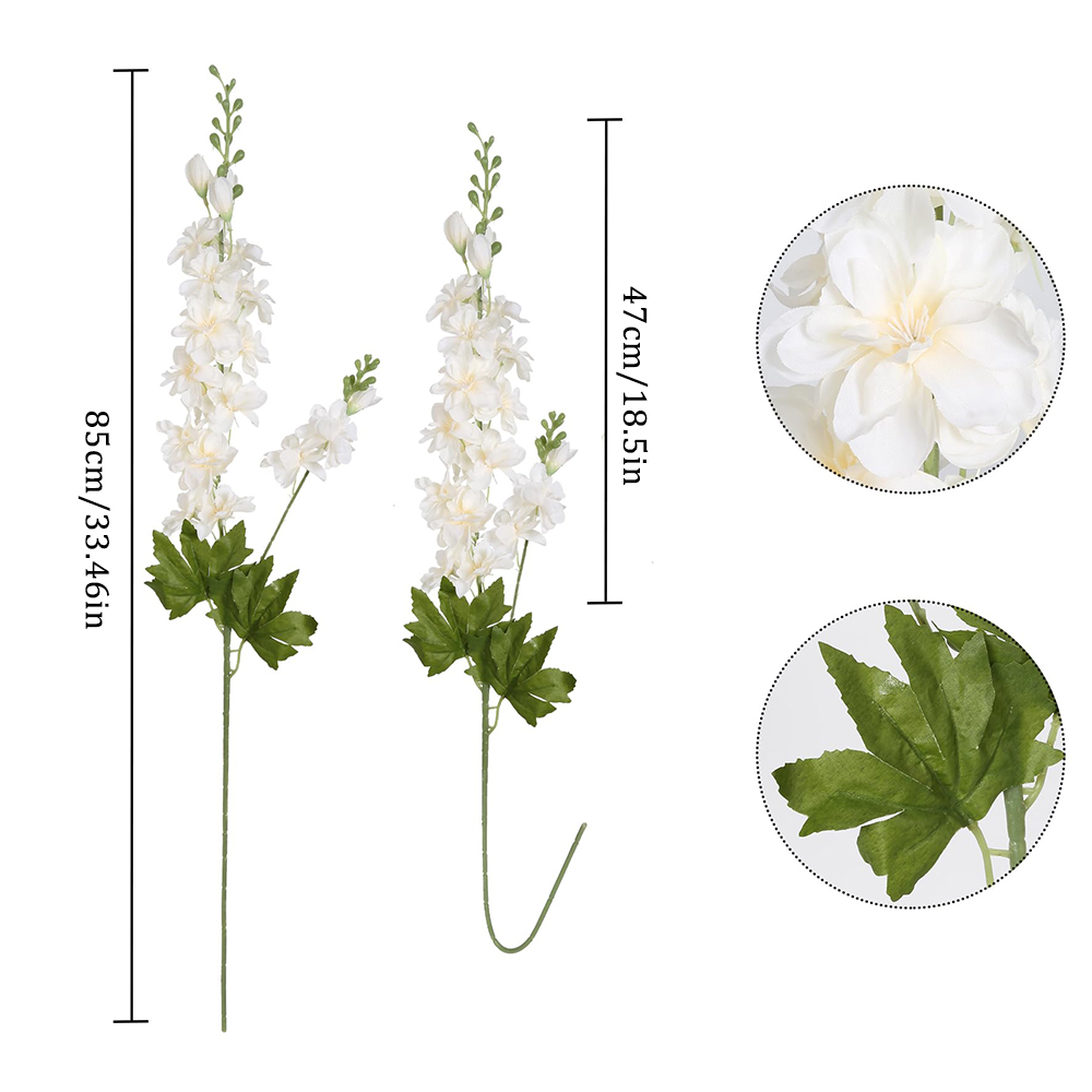 2個入り 造花 ロングステム デルフィニウム ラークスパー  - Centerpiece Vase Tall のレビューと価格