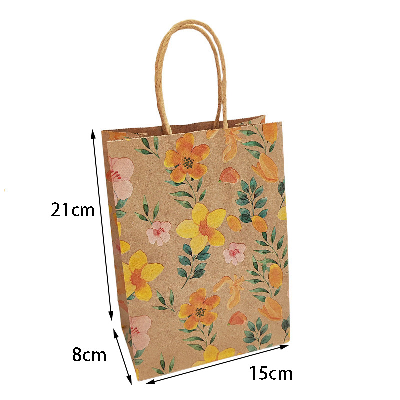 クラフト紙の花のギフトバッグ,ハンドルのラッピング,結婚式の - Wedding Supply Shops のレビューと価格