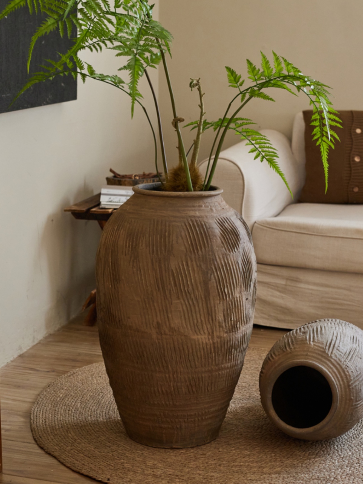 レトロヴィンテージ大型テラコッタフラワーベース禅スタイル装飾 - Centerpiece Vase Tall のレビューと価格
