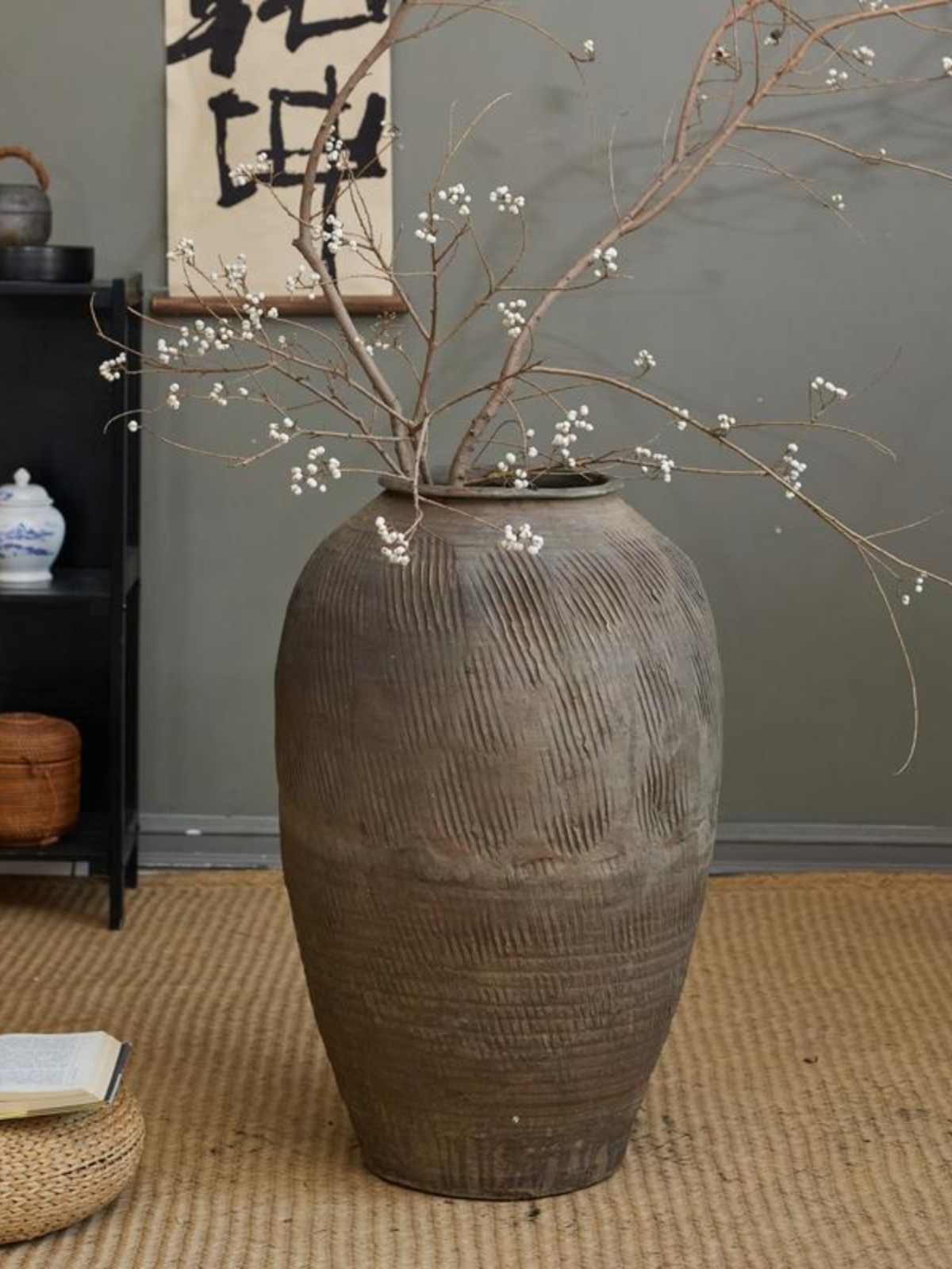 レトロヴィンテージ大型テラコッタフラワーベース禅スタイル装飾 - Centerpiece Vase Tall のレビューと価格