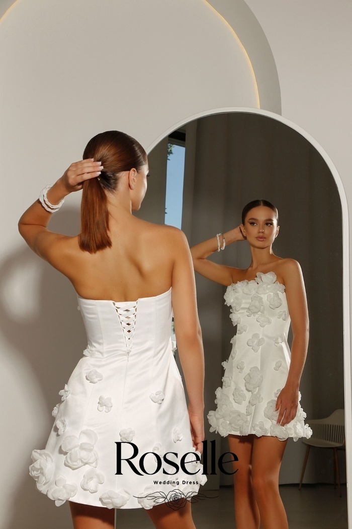 ROSELLE ミニ絶妙なシースウェディングドレスフラワース - Wedding Qw のレビューと価格