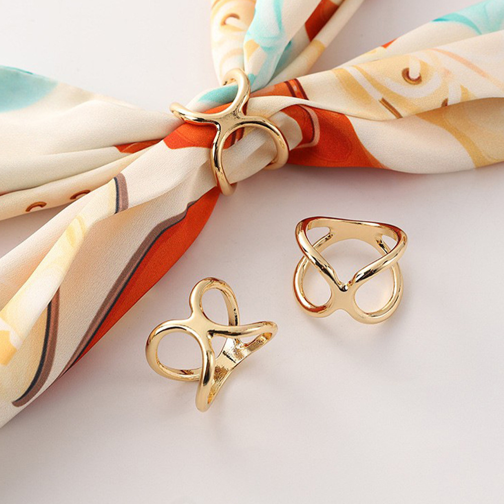 3個入り X型合金スカーフリングクリップ 女性用 シルクスカ - Wedding Zone のレビューと価格