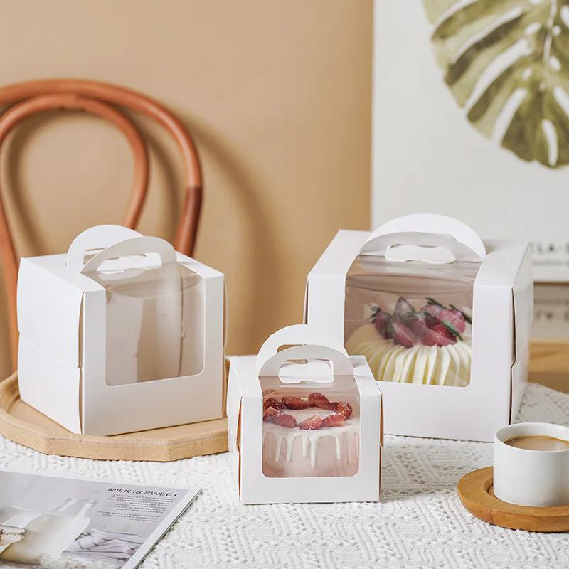 10 個のケーキボックス透明な窓紙ギフト包装ボックス結婚式誕 - Wedding Cake Supply のレビューと価格