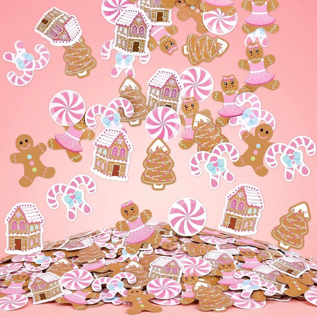 330個入り ピンクジンジャーブレッド クリスマスコンフェッ - Papercraft Supply Confetti のレビューと価格