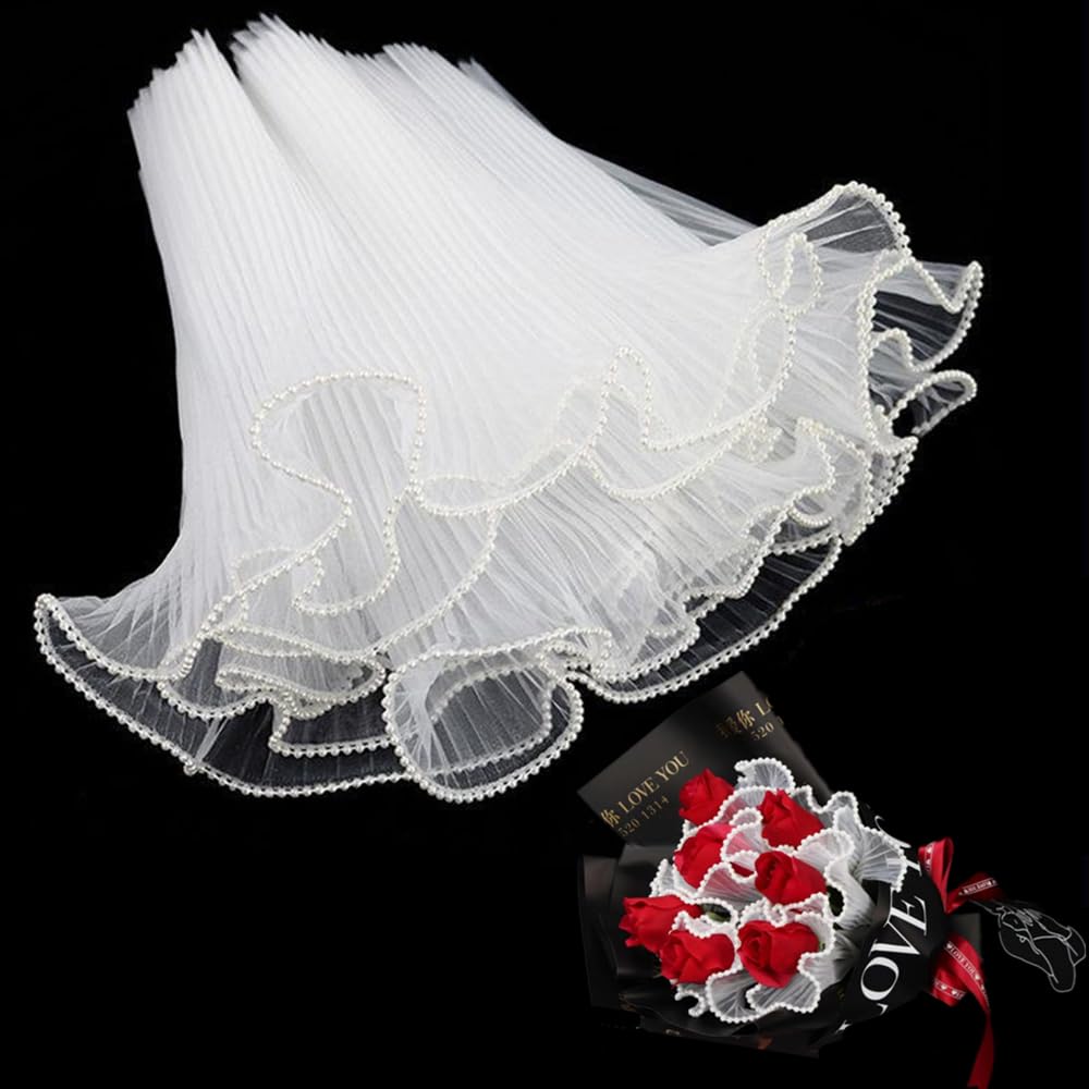 1パックフラワーラッピングペーパー花屋ブーケ用品ホワイトパー - Wedding Supply Shops のレビューと価格