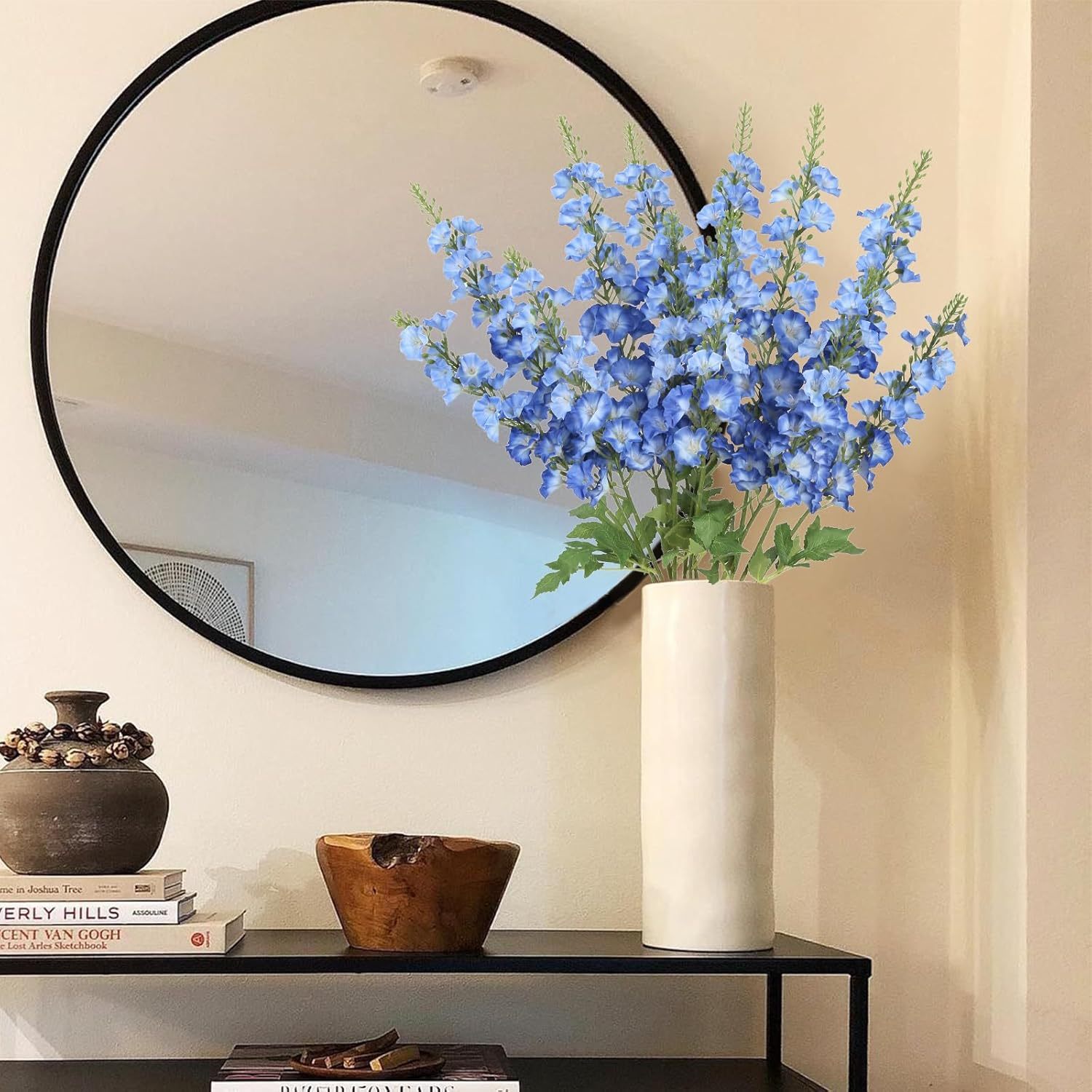 6パック 38.2インチ 人工デルフィニウムフラワー、偽物の - Centerpiece Vase Tall のレビューと価格