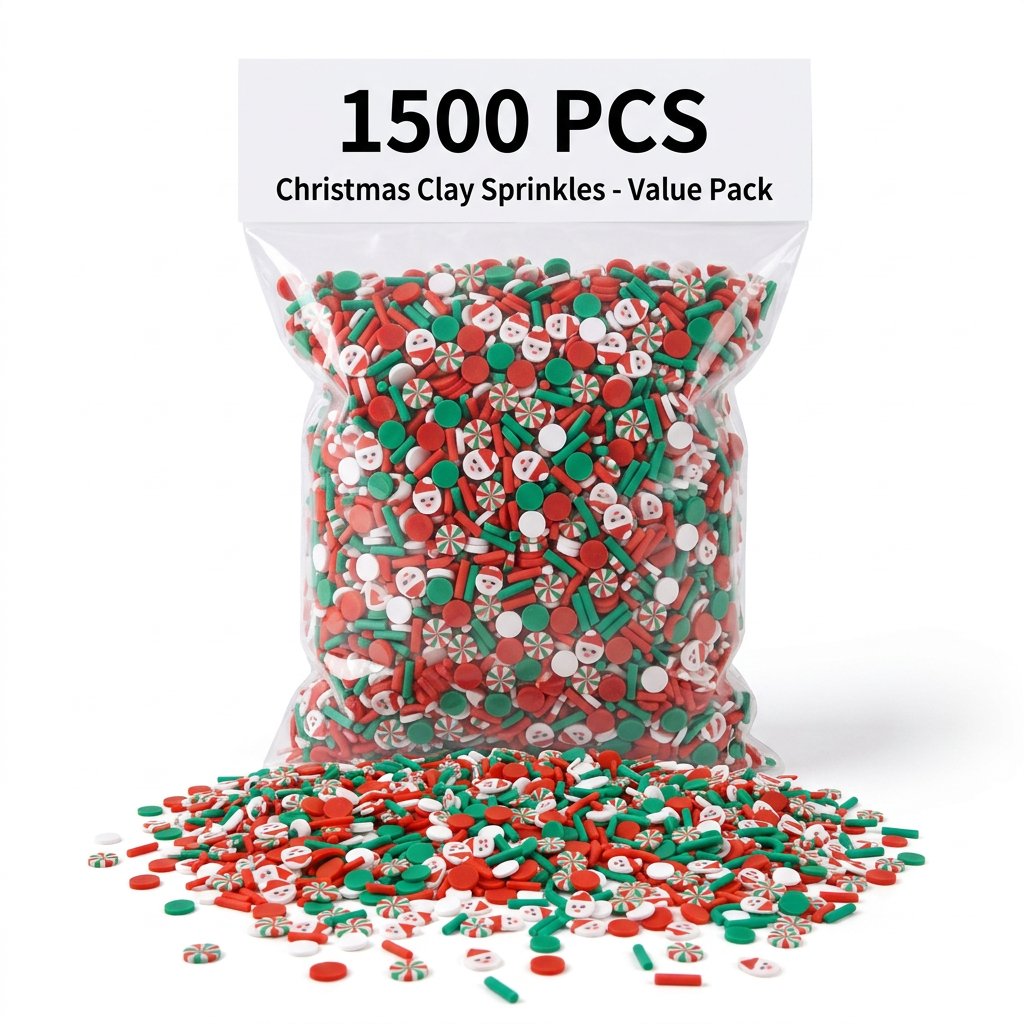 1500個入り クリスマス クレイスプリンクル サンタキャン - Wedding Supply Bulk のレビューと価格