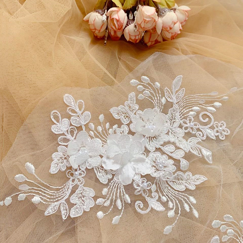 パールレースボーダーライン、3Dミラーフラワー、DIYウェデ - Wedding Supply Online のレビューと価格