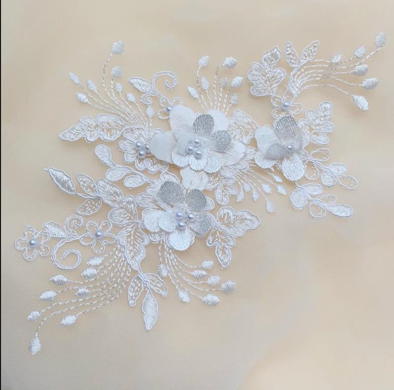 パールレースボーダーライン、3Dミラーフラワー、DIYウェデ - Wedding Supply Online のレビューと価格