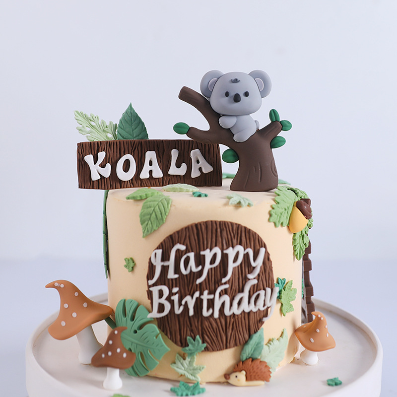 子供のための森とジャングルの動物のケーキの装飾、誕生日パーテ - Wedding Zoo のレビューと価格