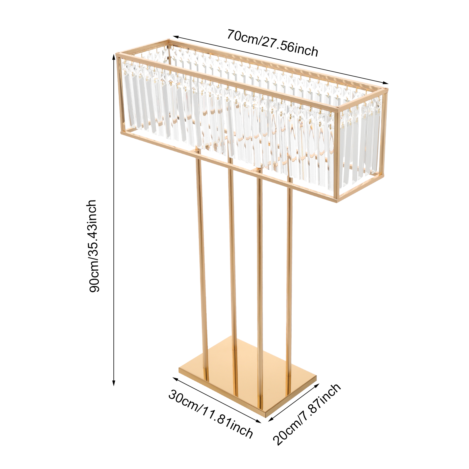 クリスタルウェディングフラワー スタンド、クリスタルフラワー - Centerpiece Vase Tall のレビューと価格