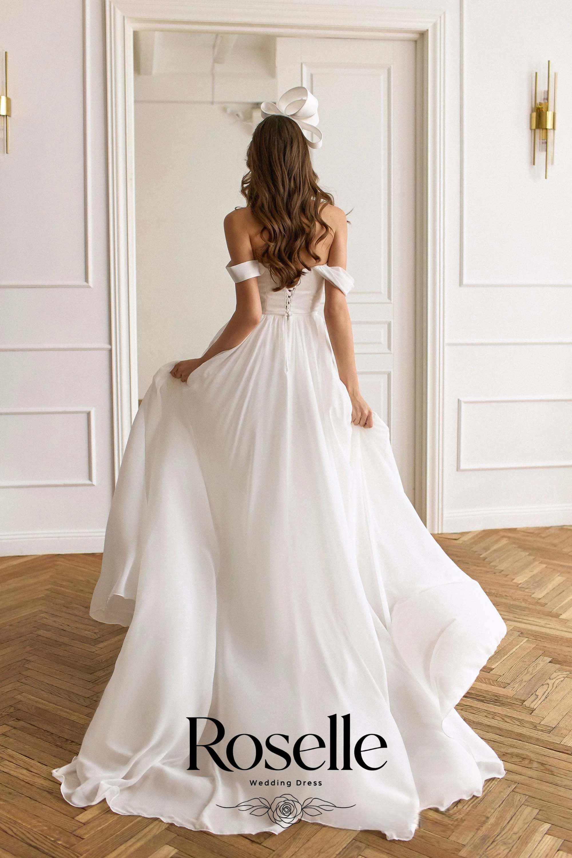 ROSELLE Vネック Aライン エレガント ウェディング - Wedding Qw のレビューと価格