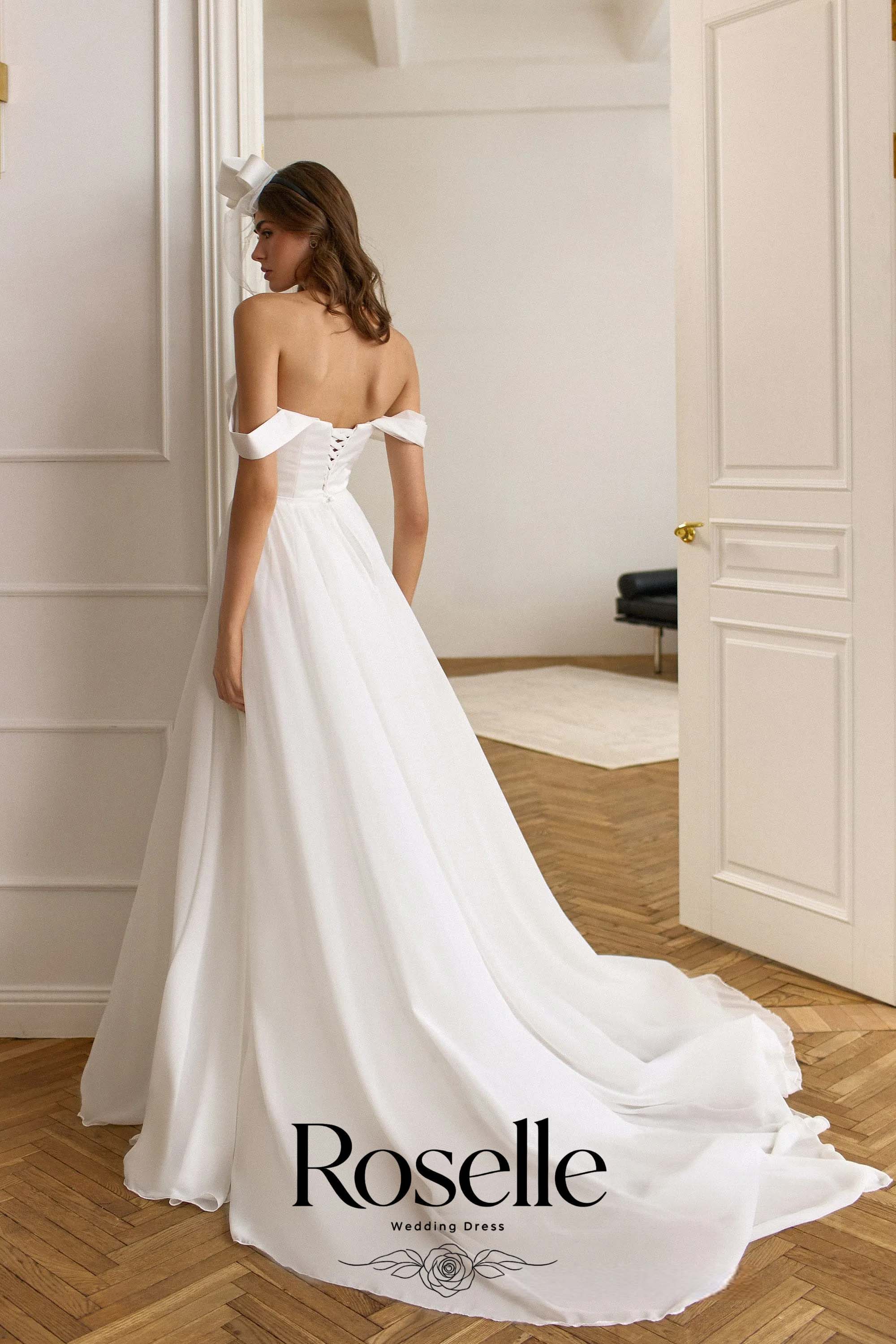 ROSELLE Vネック Aライン エレガント ウェディング - Wedding Qw のレビューと価格