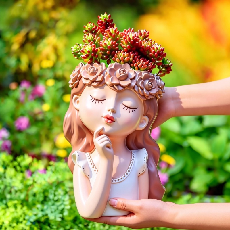 瞑想的な花の妖精の花瓶大型シリコンモールドDIY樹脂石膏デス - Centerpiece Vase Tall のレビューと価格