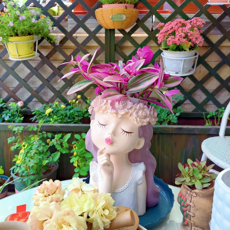 瞑想的な花の妖精の花瓶大型シリコンモールドDIY樹脂石膏デス - Centerpiece Vase Tall のレビューと価格