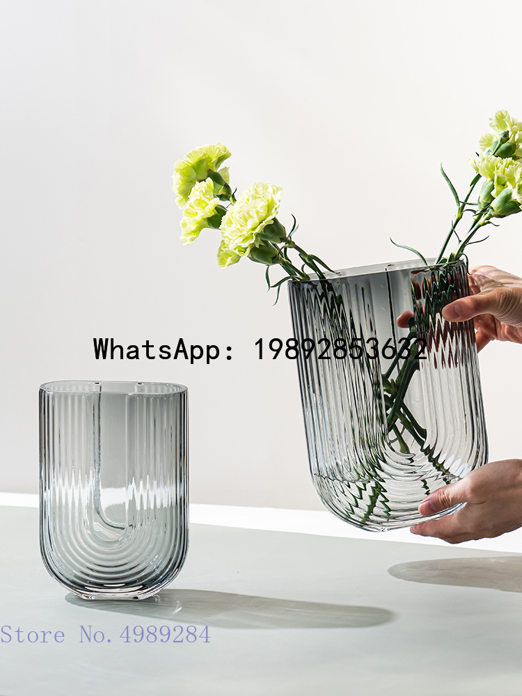 QQ ガラス花瓶透明 U タイプフラワーアレンジメント水耕栽 - Wedding Qq のレビューと価格