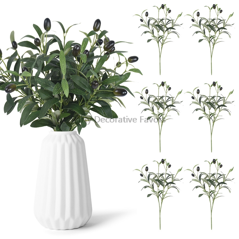 1/3/5 個人工植物偽フルーツオリーブの葉木の枝家庭菜園花 - Flower Girl Basket のレビューと価格