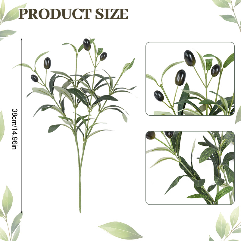 1/3/5 個人工植物偽フルーツオリーブの葉木の枝家庭菜園花 - Flower Girl Basket のレビューと価格