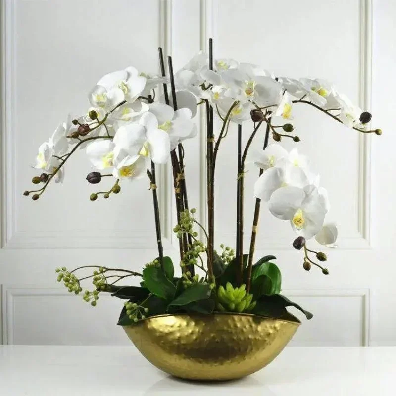 新しい大型金色の鉢壺、ジュバオポット、植木鉢、手作りの鉄製植 - Centerpiece Vase Tall のレビューと価格